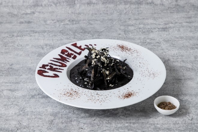 Menu highlights from the My Hero Academia Original Art Exhibition cafe featuring character-inspired dishes